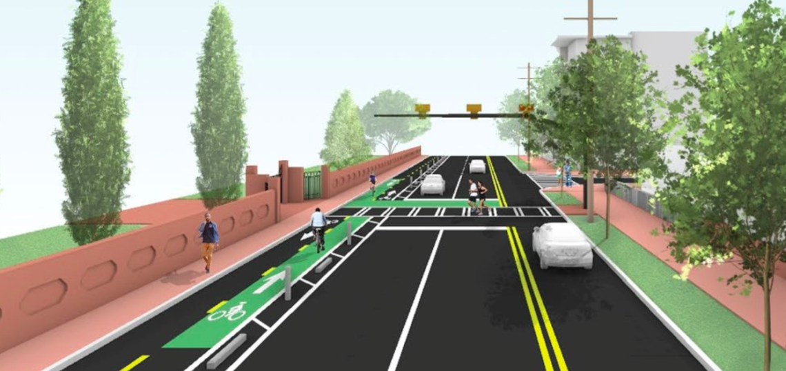 Two way bike lane on sale